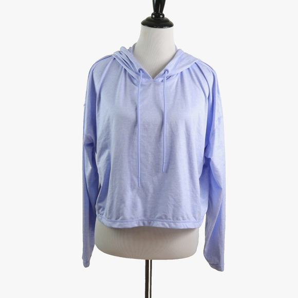 Athleta Size M Uptempo Crop Hoodie Lightweight Light Purple - Picture 2 of 11